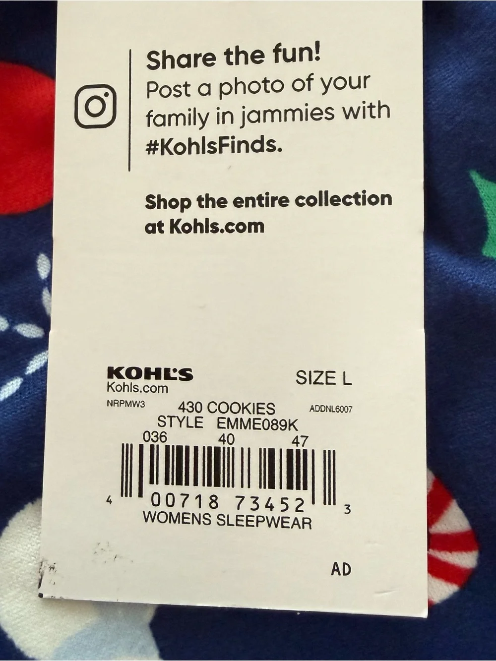 Jammies for Your Families Women's Holiday Pajama Set NWT